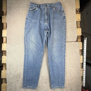 VINTAGE Lee Jeans Womens 16 Med  Mom Jean Blue Denim Cotton 90s MADE IN USA